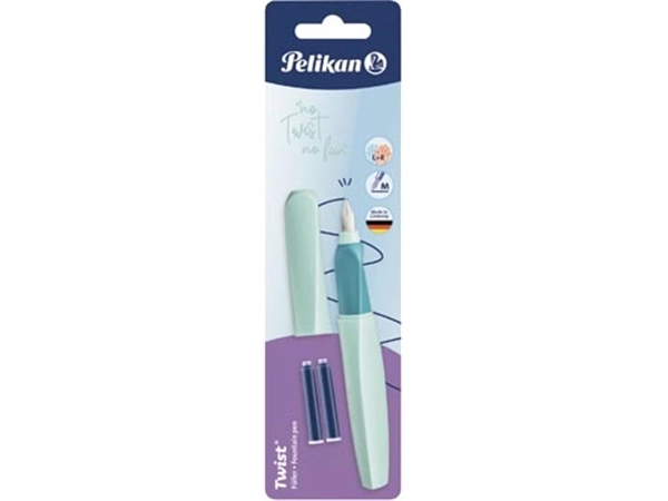 Een Pelikan Twist vulpen, op blister, groen (Neo Mint) koop je bij best4office