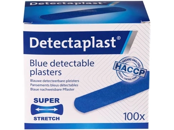 Een Detectaplast Elastic textielpleister, ft 19 x 72 mm, pak van 100 stuks koop je bij Muys Kantoor & Kado