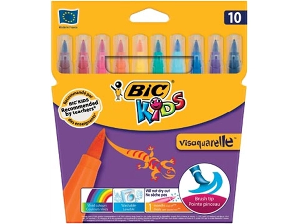 Een Bic Kids penseelstift Visaquarelle, etui van 10 stuks koop je bij best4office