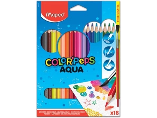 Een Maped Aquarelpotlood Color'Peps Aqua 18 potloden koop je bij best4office