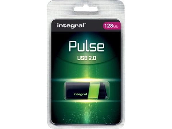 Een Integral Pulse USB 2.0 stick, 128 GB, zwart/geel koop je bij best4office