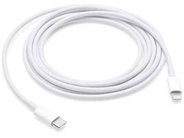 Een Apple kabel, Lightning (8-pin) naar USB-C, 2 m, wit koop je bij Muys Kantoor & Kado