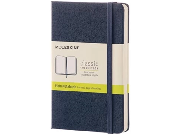 Een Moleskine notitieboek, ft 9 x 14 cm, effen, harde cover, 192 blad, saffier koop je bij Muys Kantoor & Kado