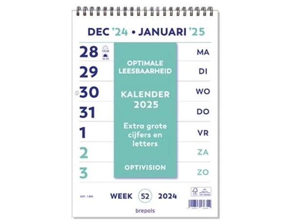 Een Brepols Optivision kalender Nederlandstalig, 2025 koop je bij best4office