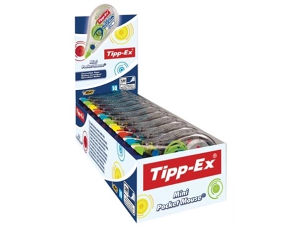 Een Tipp-ex correctieroller mini pocket mouse fashion doos met 10 stuks koop je bij Muys Kantoor & Kado