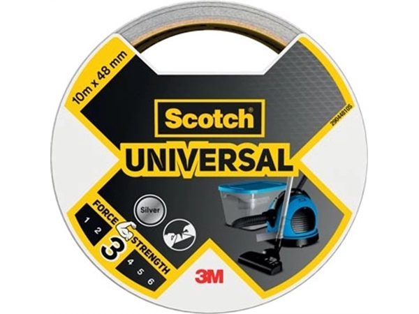 Een Scotch ducttape Universal, ft 48 mm x 10 m, zilver koop je bij Muys Kantoor & Kado