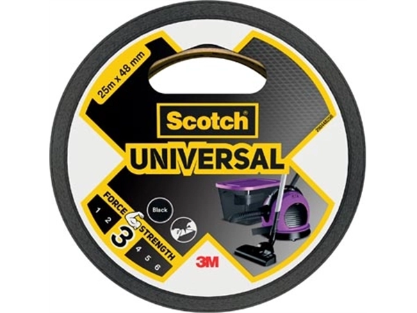 Een Scotch ducttape Universal, ft 48 mm x 25 m, zwart koop je bij Muys Kantoor & Kado