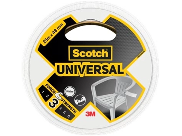 Een Scotch ducttape Universal, ft 48 mm x 25 m, wit koop je bij Muys Kantoor & Kado