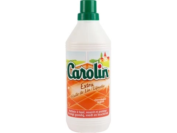 Een Carolin vloerreiniger extra lijnolie, fles van 1 l koop je bij Muys Kantoor & Kado