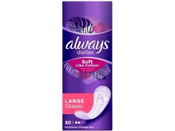 Een Always Soft Like Cotton inlegkruisje Large Classic, pak van 30 stuks koop je bij best4office