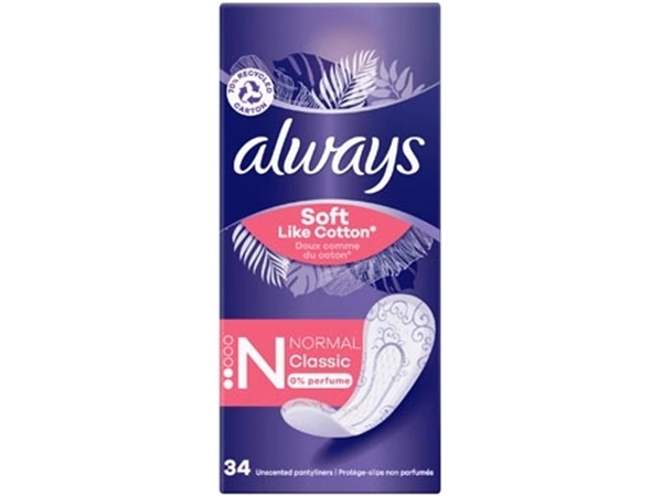 Een Always Soft Like Cotton inlegkruisje Normal Classic, pak van 34 stuks koop je bij best4office