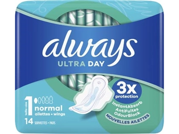 Een Always Ultra Day maandverband Normal, pak van 14 stuks koop je bij best4office