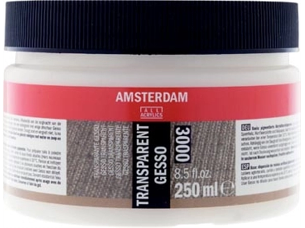 Een Amsterdam transparante gesso, fles van 250 ml koop je bij Muys Kantoor & Kado