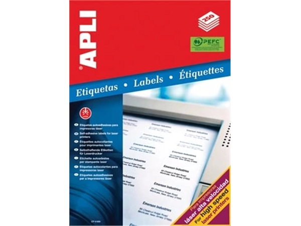 Een Apli witte etiketten Ft 105 x 148 mm (b x h), 1.000 stuks, 4 per blad (2528) koop je bij best4office