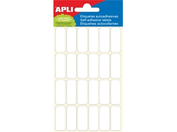 Een Apli witte etiketten ft 12 x 30 mm (b x h), 144 stuks, 24 per blad (2671) koop je bij best4office