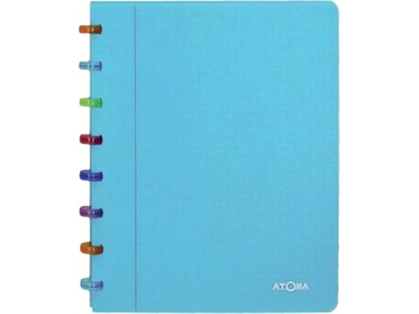 Een Atoma Tutti Frutti schrift, ft A5, 144 bladzijden, commercieel geruit, transparant blauw koop je bij best4office