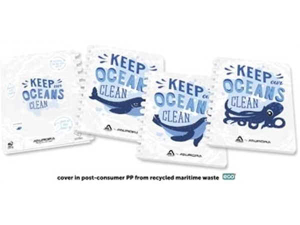 Een Aurora Adoc schrift Ocean Waste Plastics A4 commercieel geruit koop je bij best4office