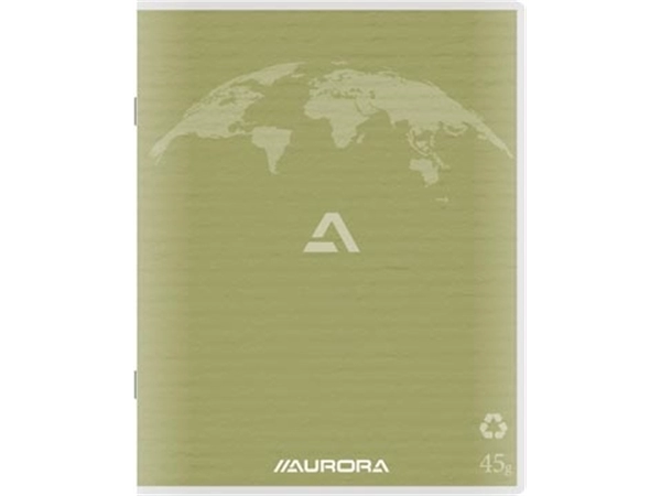 Een Aurora Writing 45 kladschrift uit gerecycleerd papier, 200 bladzijden, gelijnd, mosgroen koop je bij Muys Kantoor & Kado