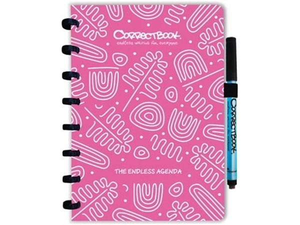 Een Correctbook Endless Agenda A5, uitwisbaar / herbruikbaar, Blossom Pink (roze) koop je bij Muys Kantoor & Kado