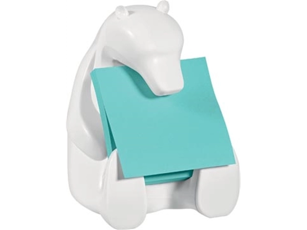 Een Post-it Super Sticky Z-notes dispenser, beer, voor ft 76 x 76 met 1 blok van 90 blaadjes blauw koop je bij best4office