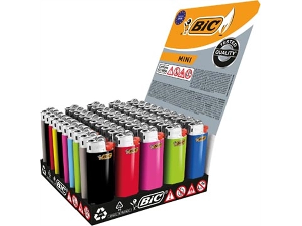 Een BIC Mini vuursteen aansteker, display van 50 stuks koop je bij Muys Kantoor & Kado