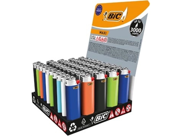 Een BIC Maxi vuursteen aansteker, display van 50 stuks koop je bij Muys Kantoor & Kado