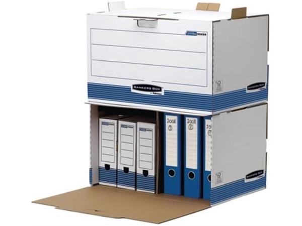 Een Bankers Box archiefdoos, formaat 54 x 32,5 x 37,5 cm, blauw koop je bij best4office