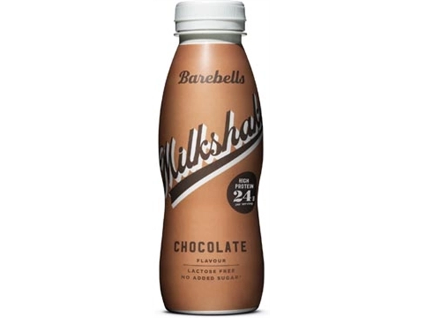 Een Barebells milkshake chocolade, 33 cl, pak van 8 koop je bij Muys Kantoor & Kado