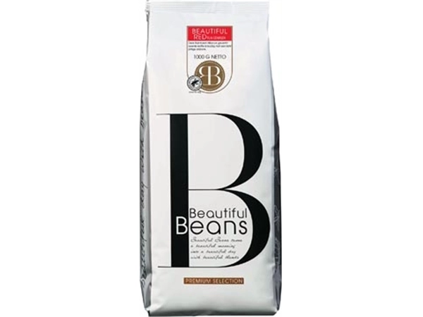 Een Beautiful Beans gemalen koffie Red, zak van 1kg koop je bij Muys Kantoor & Kado