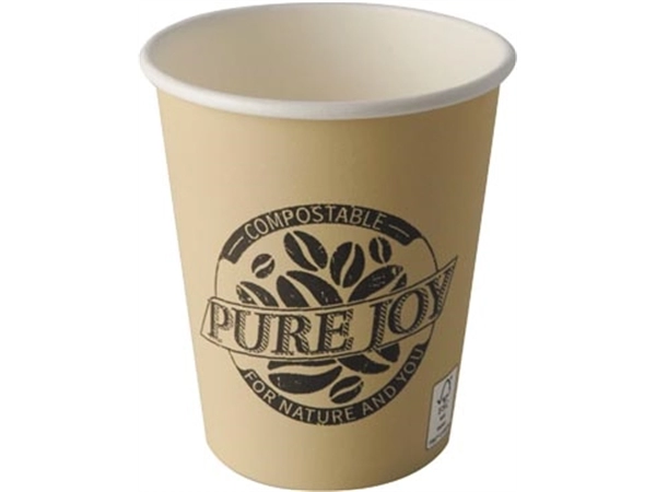 Een Beker uit karton (pure joy), 200 ml, diameter 80 mm, pak van 50 stuks koop je bij Muys Kantoor & Kado