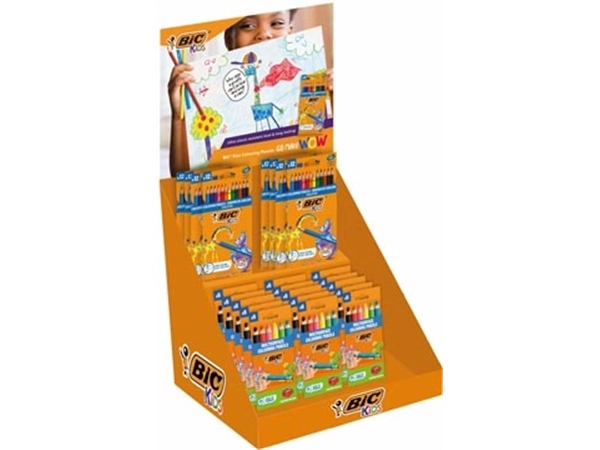 Een Bic Kids kleurpotlood Back To School, assorti, display van 39 etuis koop je bij Muys Kantoor & Kado