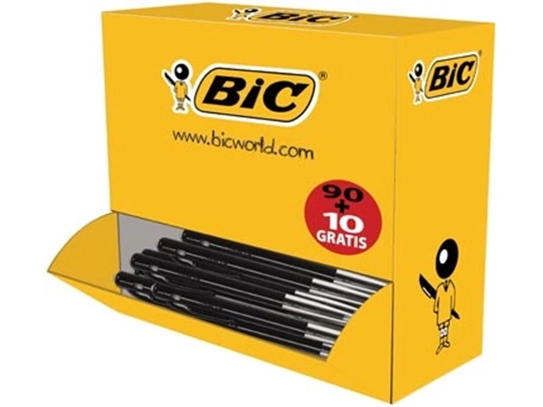 Een Bic balpen M10 Clic voordeelpak zwart koop je bij Muys Kantoor & Kado