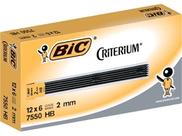 Een Bic criterium potloodstiften, 2 mm, HB, etui van 6 stuks koop je bij best4office