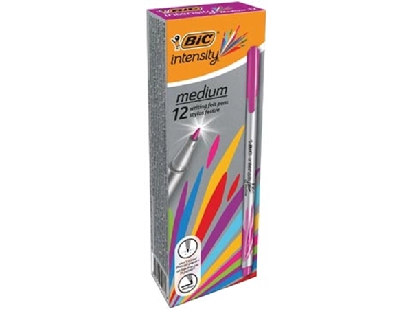 Een Bic fineliner Intensity, medium, fuchsia koop je bij Muys Kantoor & Kado