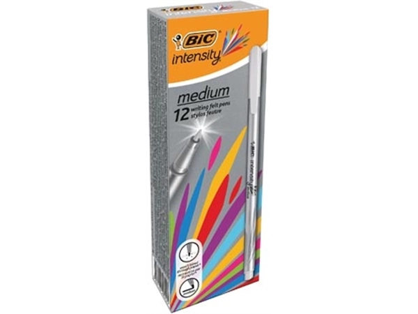 Een Bic fineliner Intensity, medium, grijs koop je bij Muys Kantoor & Kado