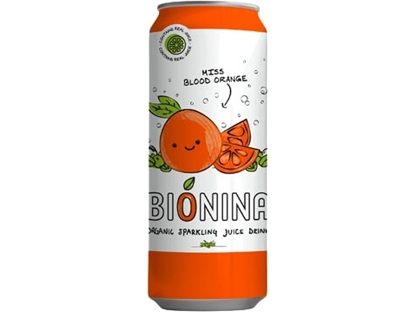 Een Bionina Miss Blood Orange, blik van 33 cl, pak van 24 stuks koop je bij Muys Kantoor & Kado