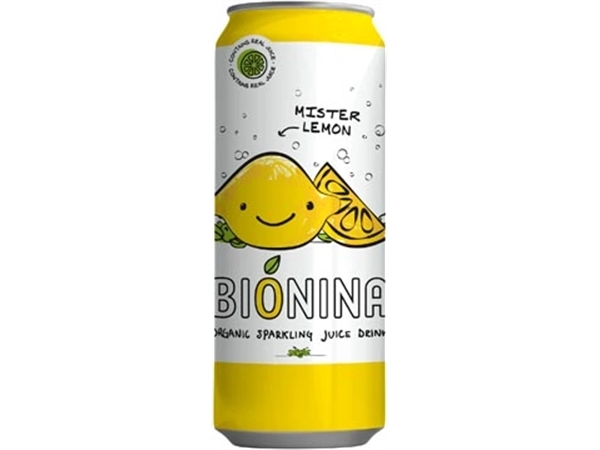 Een Bionina Mister Lemon, blik van 33 cl, pak van 24 stuks koop je bij Muys Kantoor & Kado