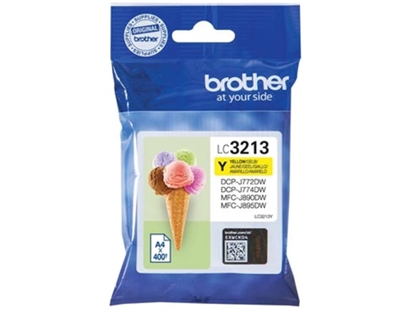 Een Brother inktcartridge, 400 pagina's, OEM LC-3213Y, geel koop je bij Muys Kantoor & Kado