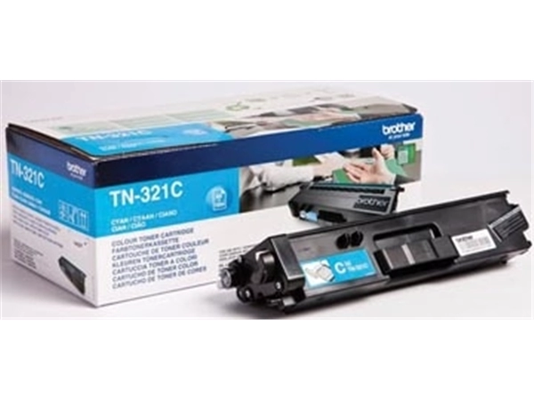 Een Brother toner, 1.500 pagina's, OEM TN-321C, cyaan koop je bij best4office