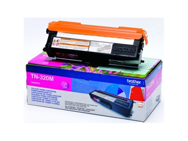 Een Brother toner, 1.500 pagina's, OEM TN320M, magenta koop je bij best4office