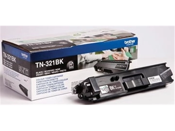 Een Brother toner, 2.500 pagina's, OEM TN-321BK, zwart koop je bij best4office