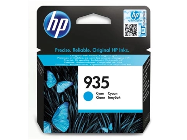 Een HP inktcartridge 935, 400 pagina's, OEM C2P20AE, cyaan koop je bij best4office