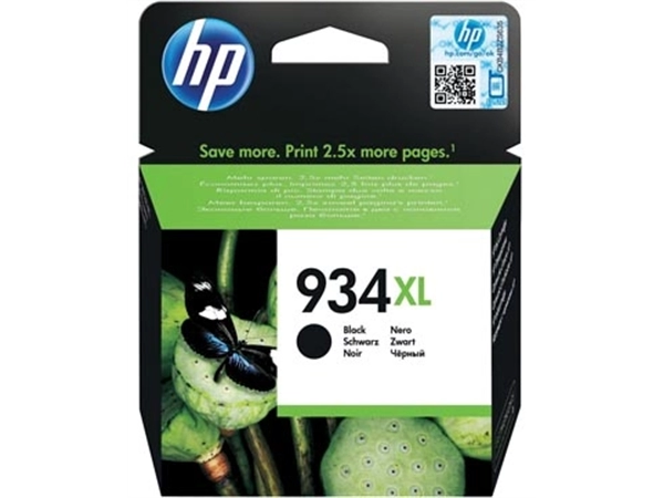 Een HP inktcartridge 934XL, 1.000 pagina's, OEM C2P23AE, zwart koop je bij best4office