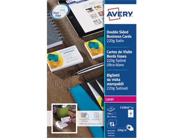 Een AVERY visitekaarten Quick&Clean 220 g/m² koop je bij Muys Kantoor & Kado