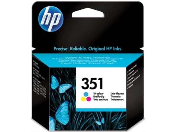 Een HP inktcartridge 351, 170 pagina's, OEM CB337EE, 3 kleuren koop je bij Muys Kantoor & Kado