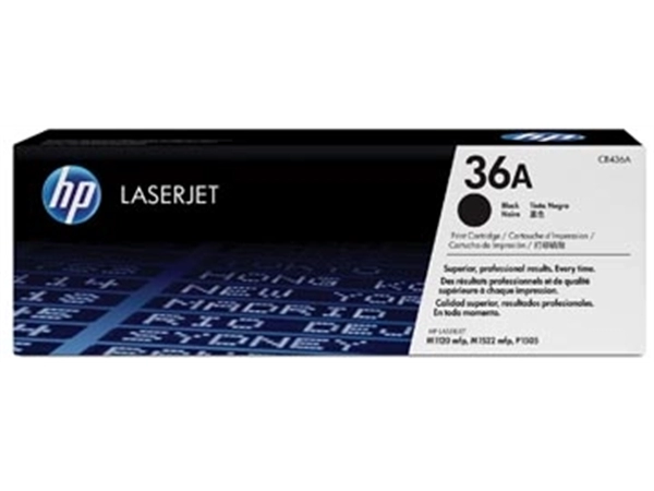 Een HP toner 36A, 2 000 pagina's, OEM CB436A, zwart koop je bij Muys Kantoor & Kado