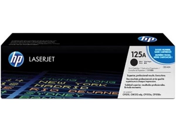 Een HP toner 125A, 2 200 pagina's, OEM CB540A, zwart koop je bij Muys Kantoor & Kado