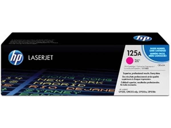 Een HP toner 125A, 1 400 pagina's, OEM CB543A, magenta koop je bij Muys Kantoor & Kado