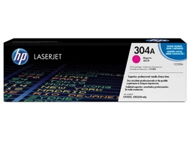 Een HP toner 304A, 2 800 pagina's, OEM CC533A, magenta koop je bij Muys Kantoor & Kado