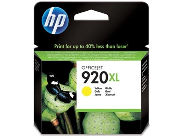 Een HP inktcartridge 920XL, 700 pagina's, OEM CD974AE, geel koop je bij best4office